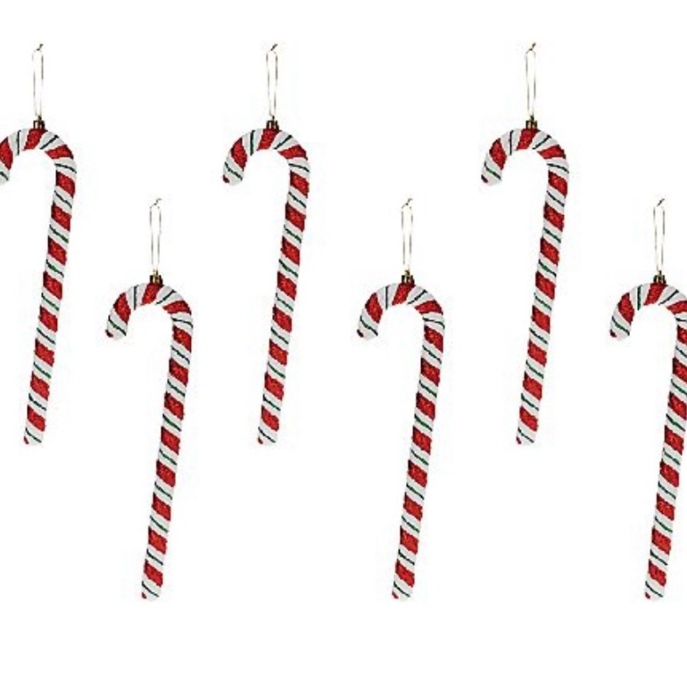 Valerie parr Hill Oversized Candy Cane Ornaments Set Of 6 NEW